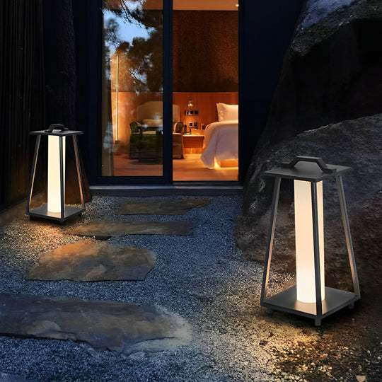Portable Black LED Outdoor Floor Lamp – Waterproof & Removable