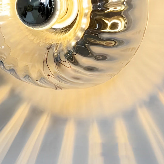 Round Jellyfish Glass Shade Modern Wall Lamp