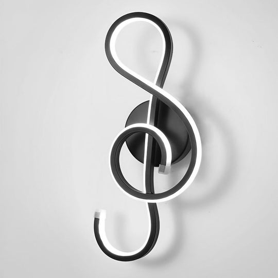Musical Note Shaped LED Modern Wall Sconce