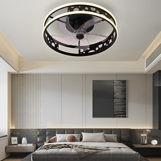 Nordic Bladeless Ceiling Fan with 3-Step Dimmable LED and Remote Control