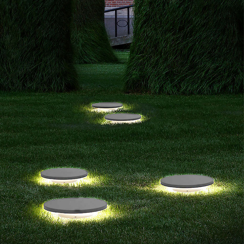 Halo Bottom Emitting LED Ground Solar Lights Durable & Elegant for Outdoors