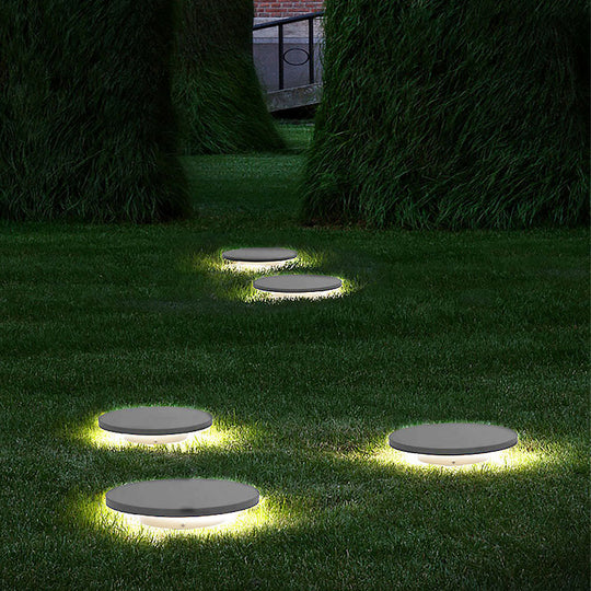 Halo Bottom Emitting LED Ground Solar Lights Durable & Elegant for Outdoors