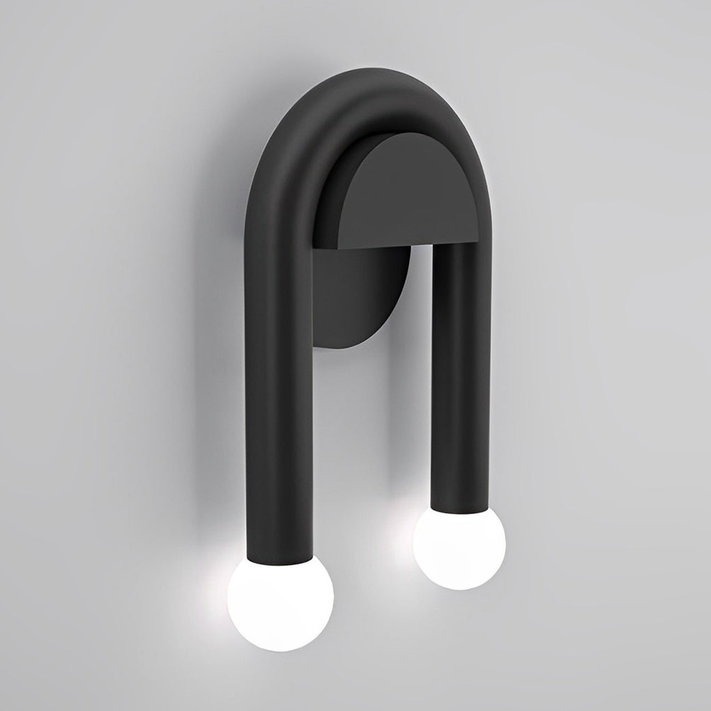 Two Light Nordic Black LED Wall Lamp
