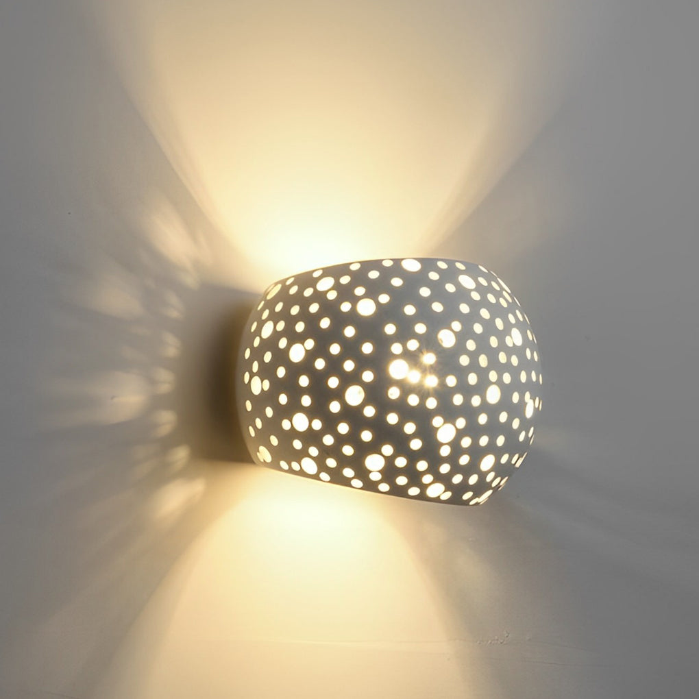 Round Hollow LED Up and Down Modern Wall Lamp