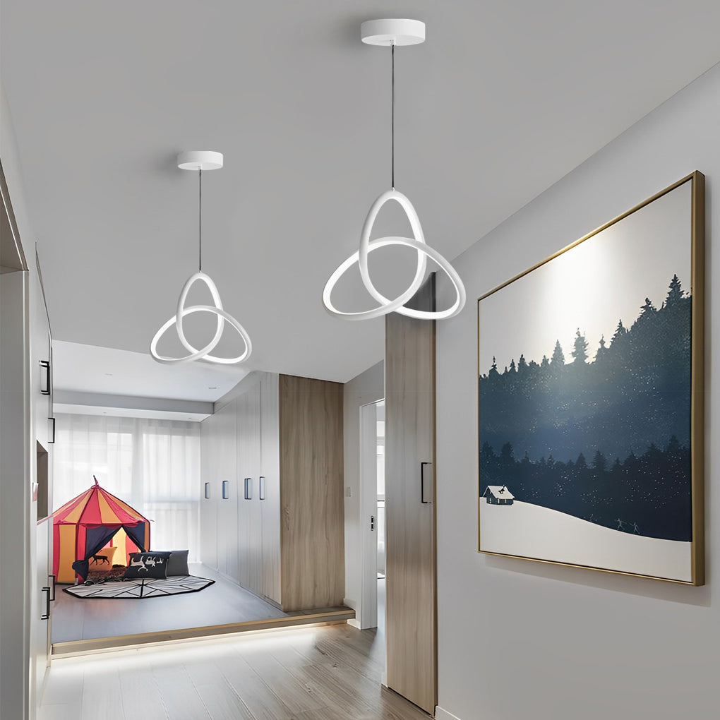 Circular Rings Creative Three-Step Dimming LED Modern Chandelier Light
