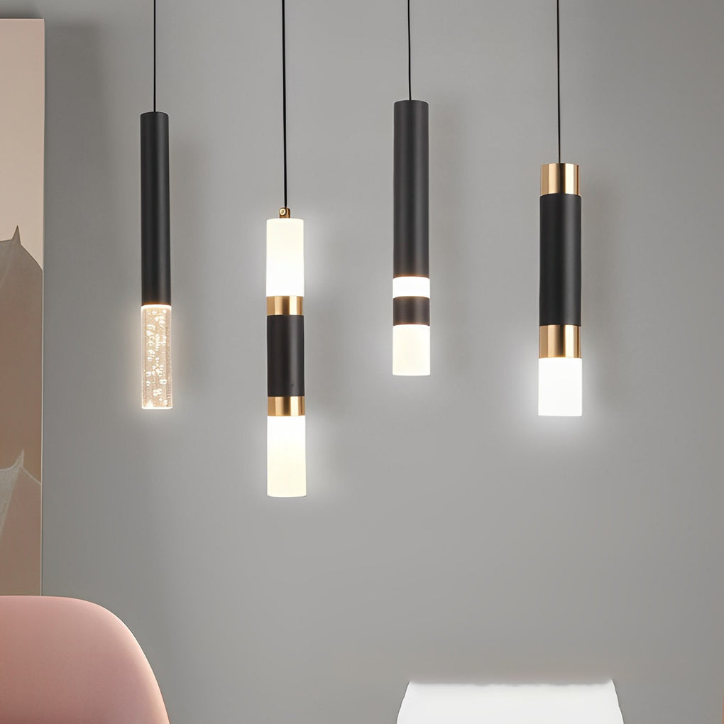 Personality Minimalist LED Black Nordic Pendant Light for Kitchen Island