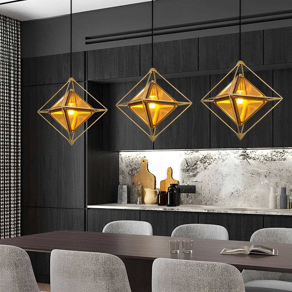 Creative Geometric Glass Modern Minimalist Island Pendant Light