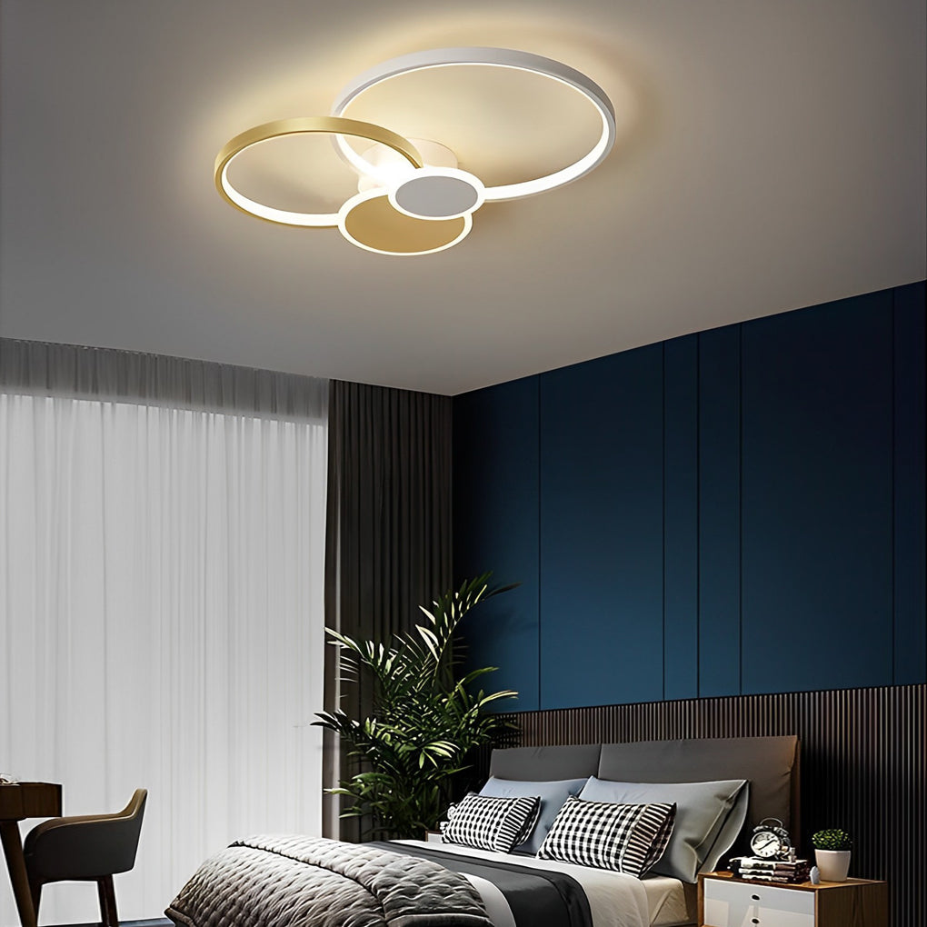 Multiple Circles LED Flush Mount Ceiling Light with Acrylic and Silica Gel Cluster Design