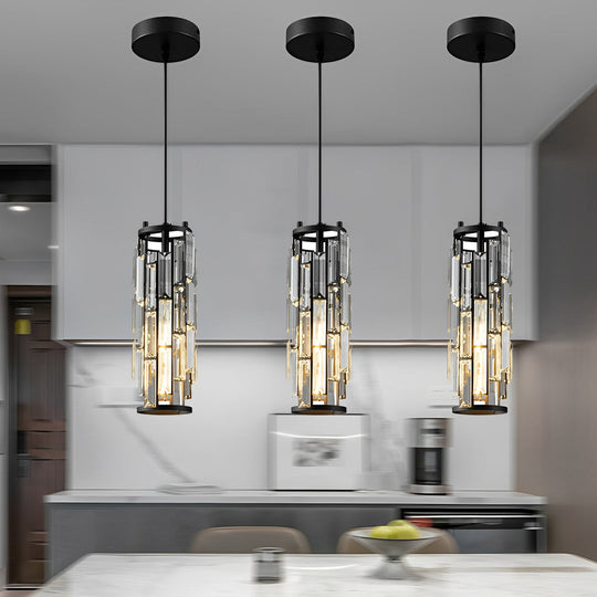 Creative Iron Crystal Glass Industrial Style Pendant Light