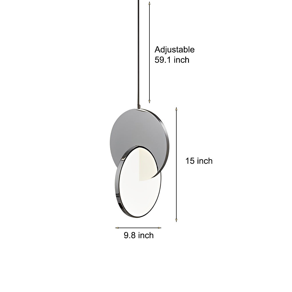 Creative Round Stainless Steel LED Acrylic Post Modern Pendant Light