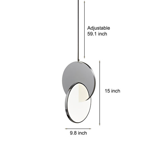 Creative Round Stainless Steel LED Acrylic Post Modern Pendant Light