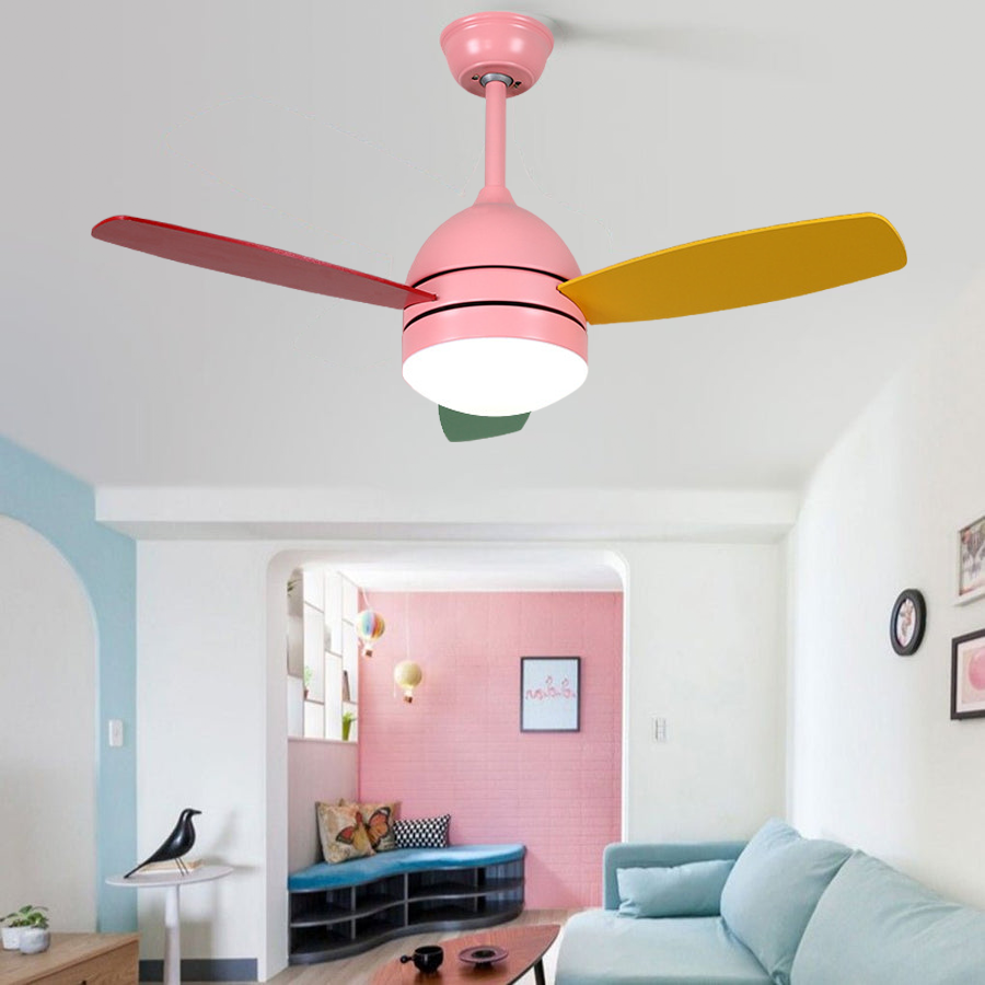 Modern Variable Frequency Kids Ceiling Fan with LED Light