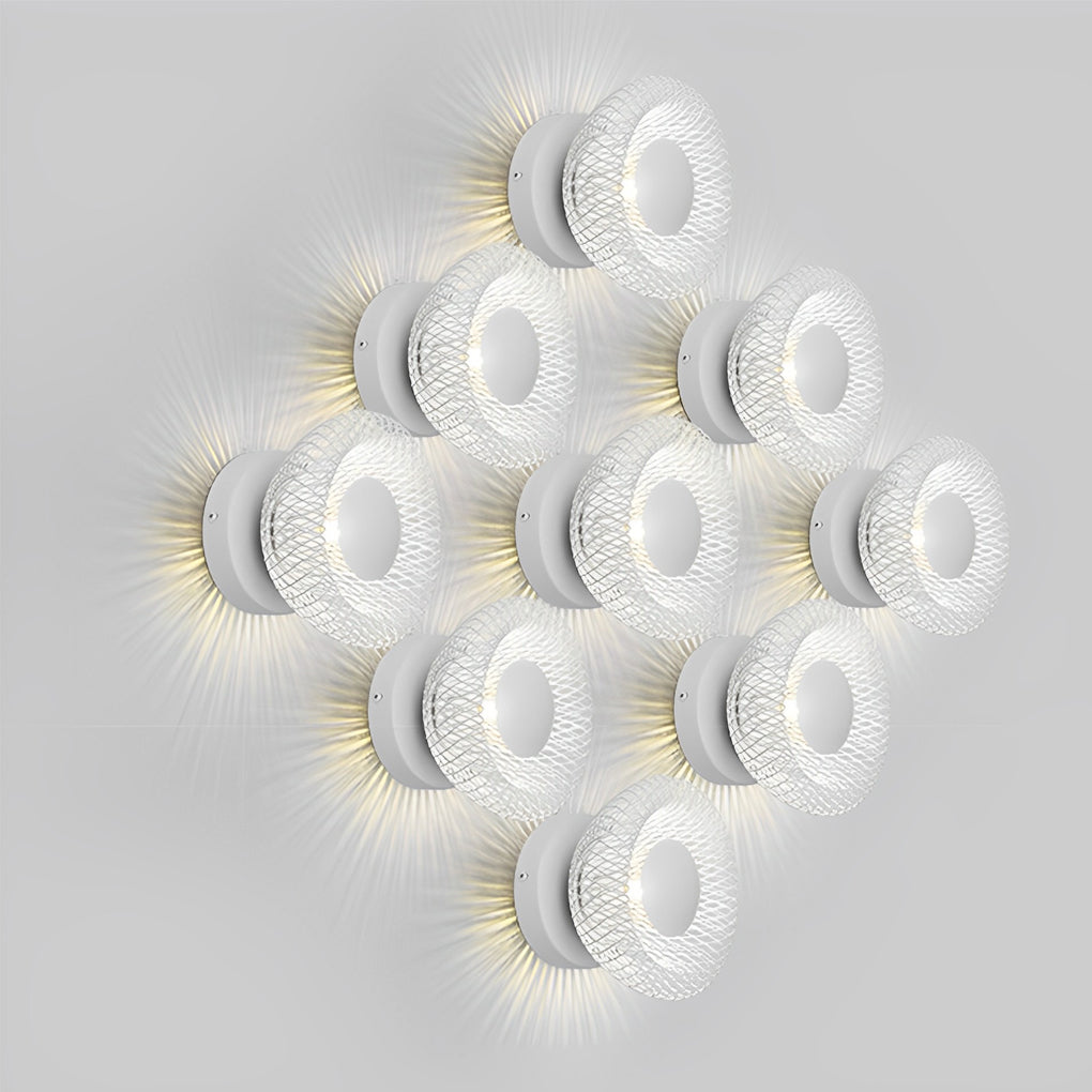 Circular Nest Grid Artistic Modern LED Wall Lamp