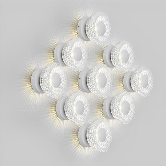 Circular Nest Grid Artistic Modern LED Wall Lamp
