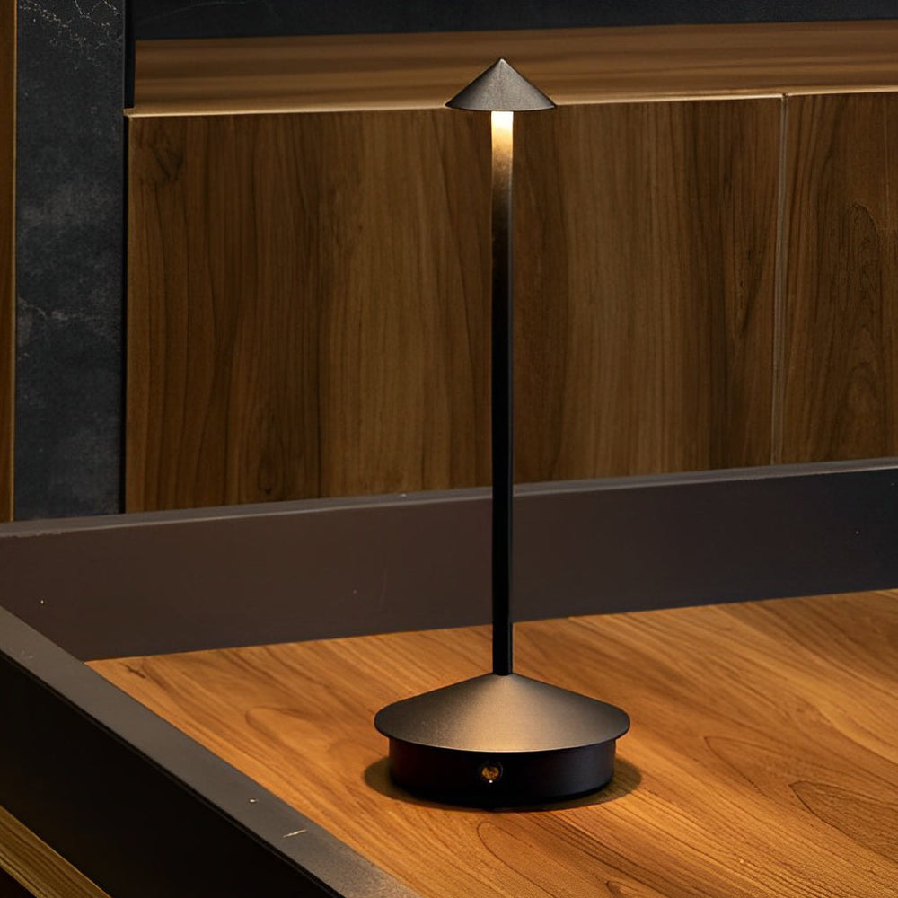 11.4" Cordless Pina Mushroom Table Lamp – Stepless Dimmable, USB Rechargeable, Warm White LED