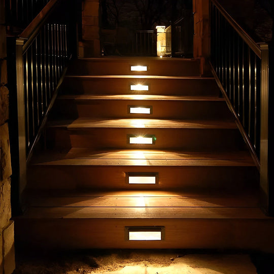 Rectangular & Grilles 3W LED IP65 Stair Wall Recessed Lights