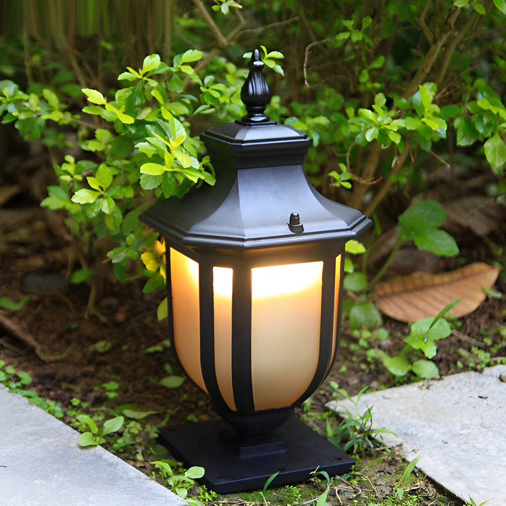 Retro Minimalist Waterproof Aluminum European-Style Pillar Lamp Post Lights