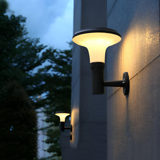 Round Flower LED Waterproof Modern Solar Wall Lamp