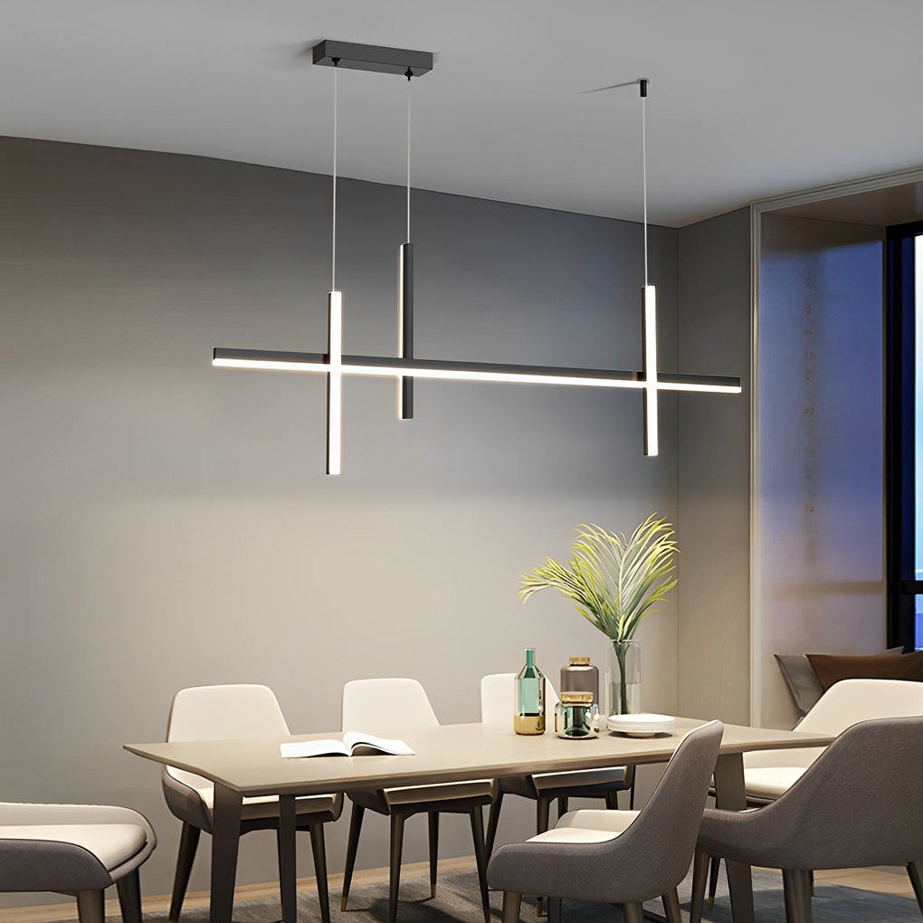 Minimalist Long Liner Lights Three Step Dimming Stepless Dimmable Chandelier