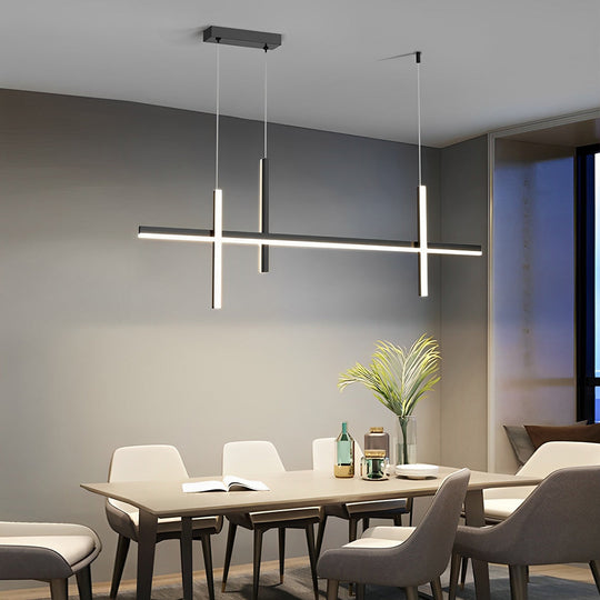 Minimalist Long Liner Lights Three Step Dimming Stepless Dimmable Chandelier