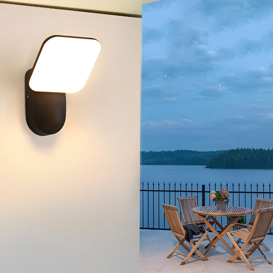 Square LED 12W Outdoor Waterproof Wall Sconce