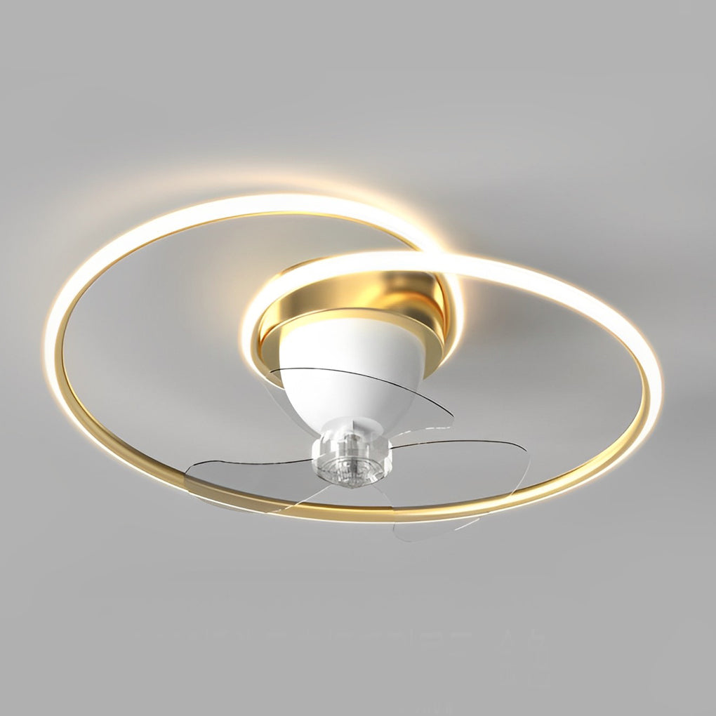 Smart 360° Rotating Ceiling Fan with Stepless Dimming LED and App Control