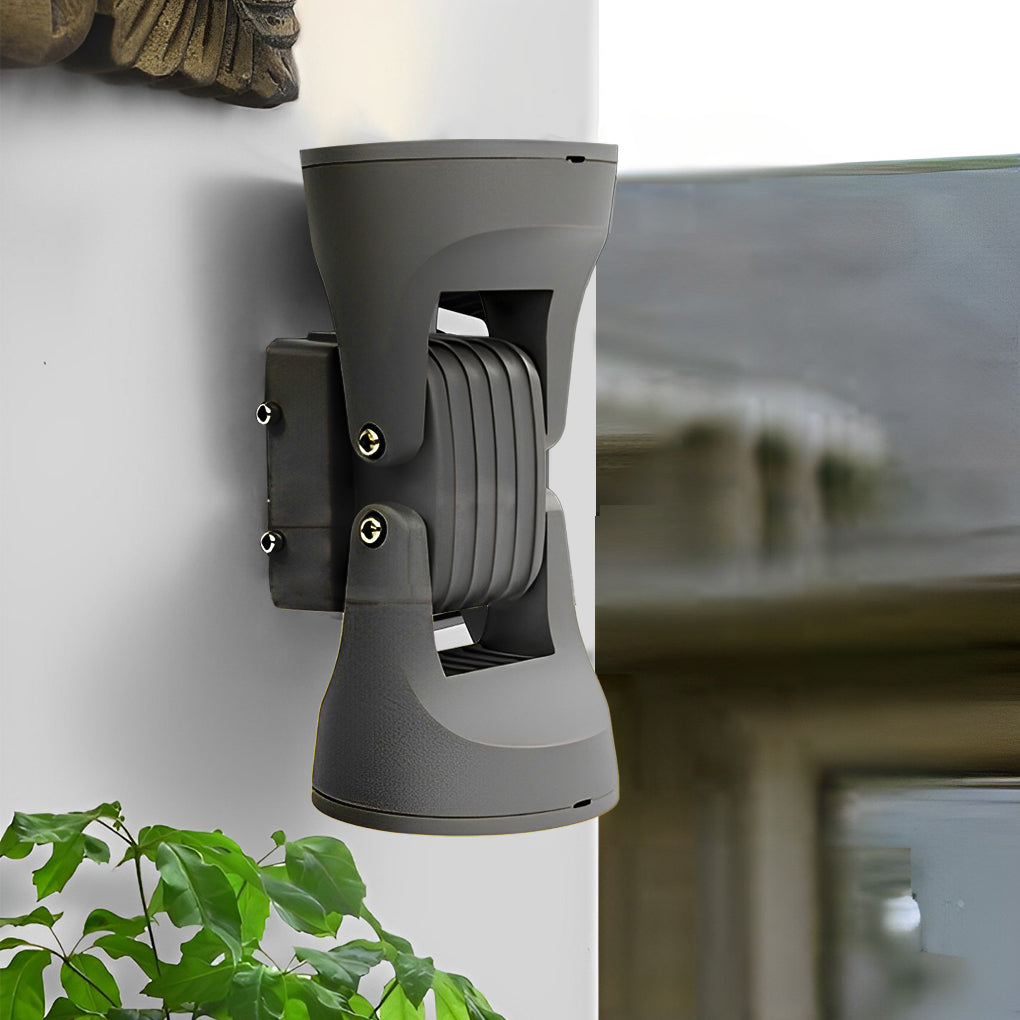 Modern Rotating LED Up Down Outdoor Wall Light (2 Heads)
