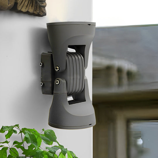 Modern Rotating LED Up Down Outdoor Wall Light (2 Heads)
