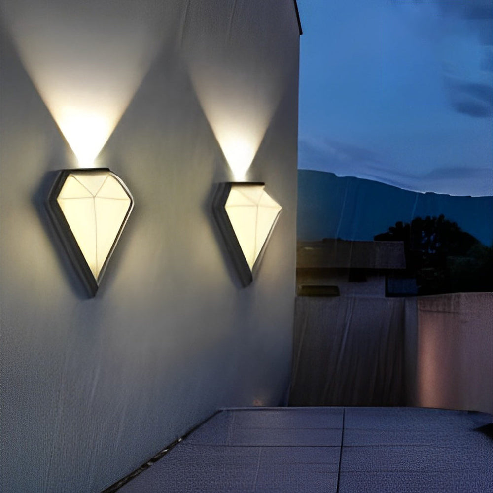 Creative Geometric LED Waterproof Black Modern Wall Lamp
