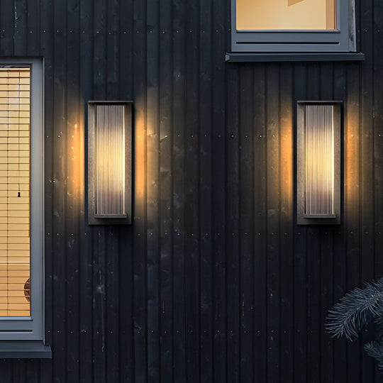 Rectangular Waterproof LED 3 W Modern Outdoor Solar Wall Sconces Lighting