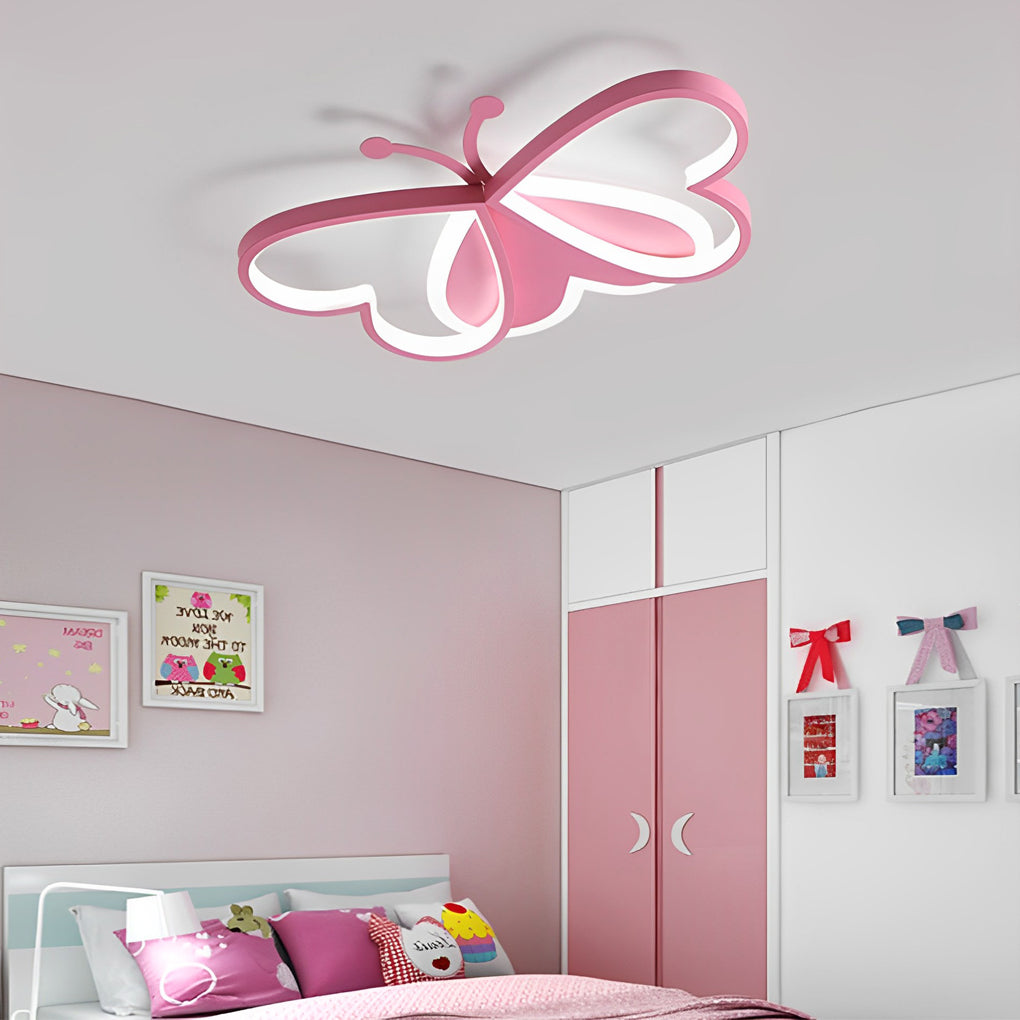 Creative Butterflies Shaped LED Modern Flush Mount Ceiling Light