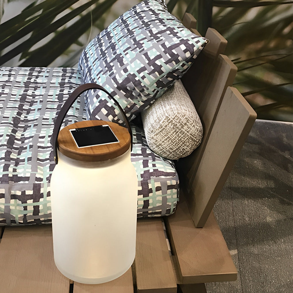 Bottle Jar-Shaped White Solar LED Lawn Light