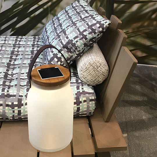 Bottle Jar-Shaped White Solar LED Lawn Light