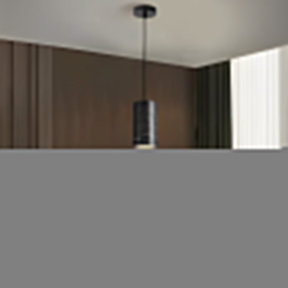 Minimalist Cylindrical Marmoreal 3-Step Dimming Nordic Pendant Light