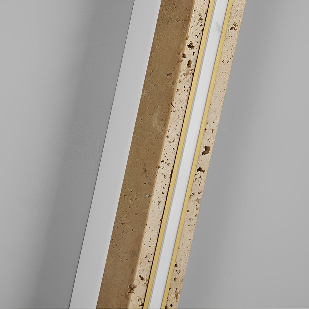 Strip Yellow Travertine LED Japanese-Style Wall Lamp