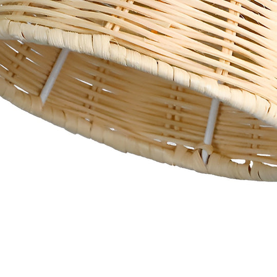 Minimalist Rattan Hand-Woven Adjustable Wall Lamp