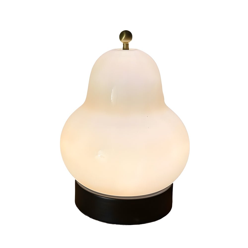 7.5 Inch Glass Pear LED Table Ambient Lamp with Touch Switch