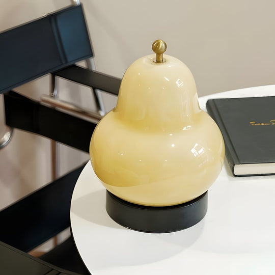7.5 Inch Glass Pear LED Table Ambient Lamp with Touch Switch