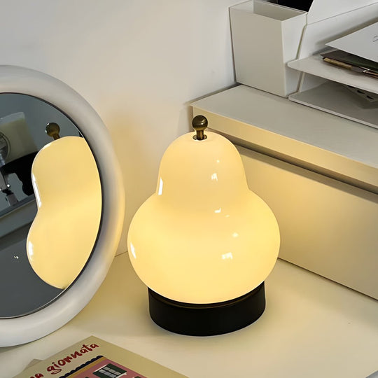 7.5 Inch Glass Pear LED Table Ambient Lamp with Touch Switch