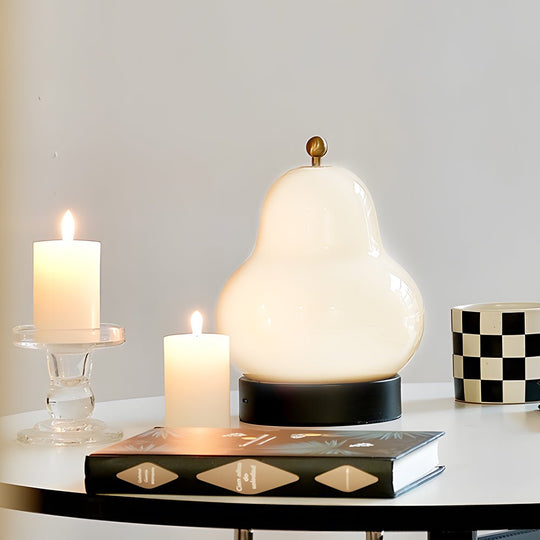 7.5 Inch Glass Pear LED Table Ambient Lamp with Touch Switch