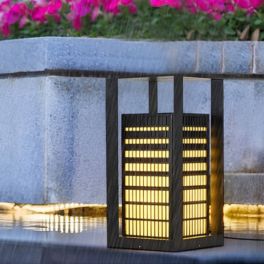 Black Industrial LED Outdoor Pathway Lantern