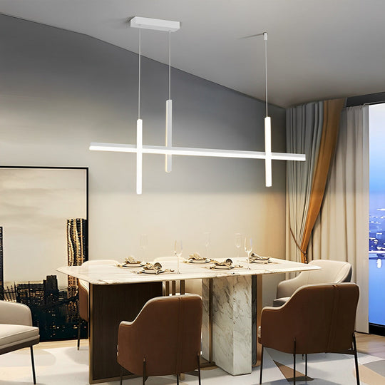 Minimalist Long Liner Lights Three Step Dimming Stepless Dimmable Chandelier
