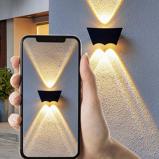 Creative Up and Down Black LED Outdoor Wall Washer Light