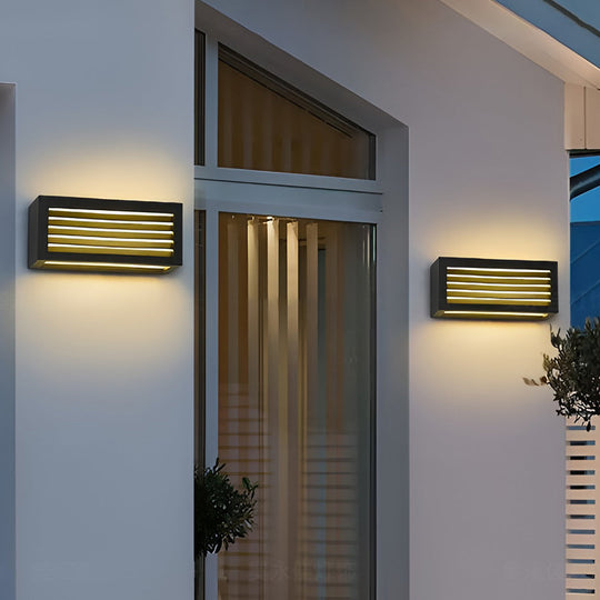 Rectangle Waterproof 12W LED Modern Outdoor Wall Sconce Light