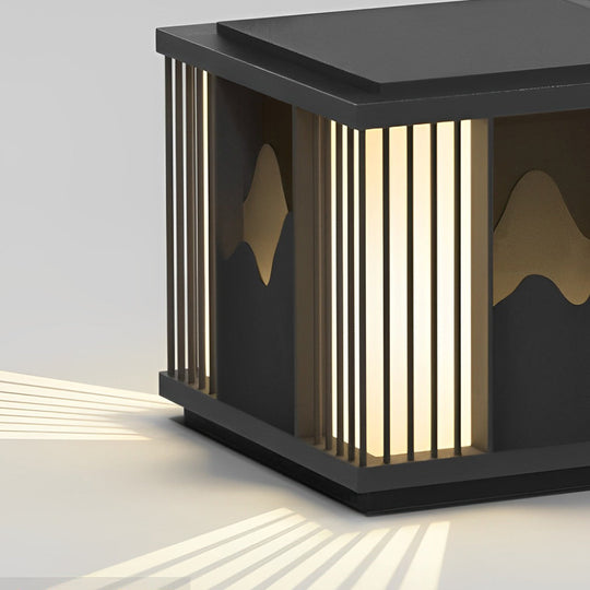Waterproof LED Mountain Scenery Solar Fence Post Cap Light