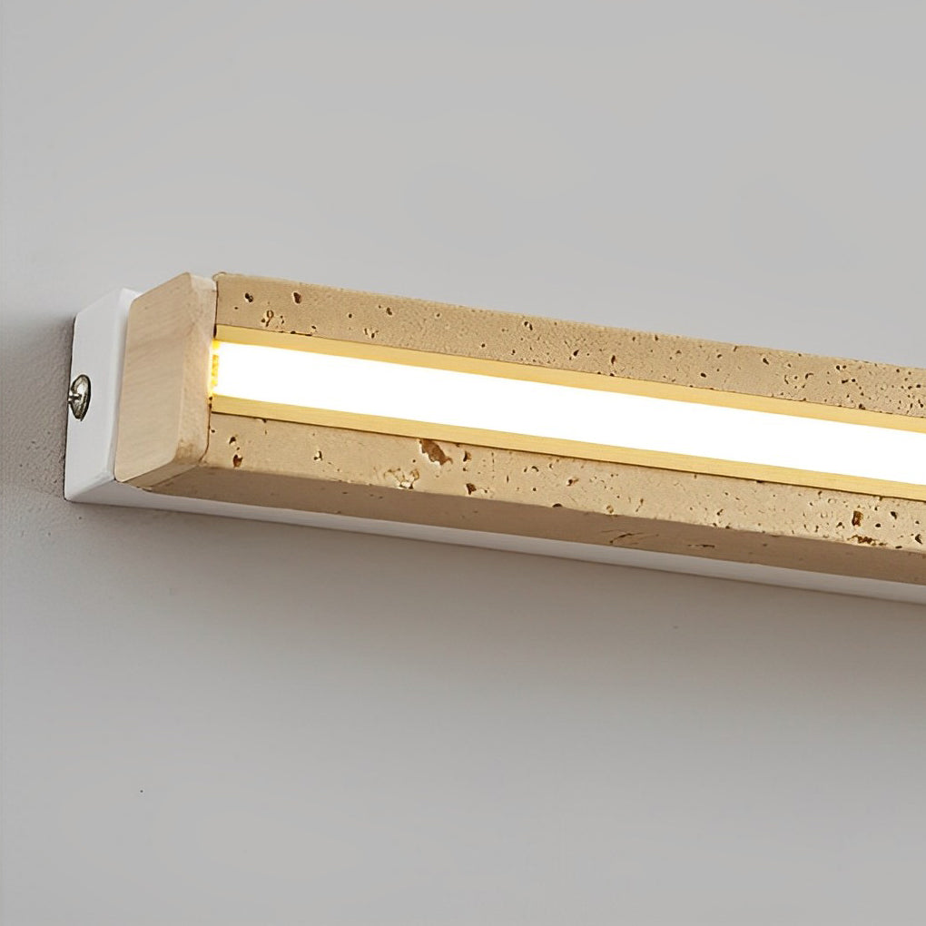 Strip Yellow Travertine LED Japanese-Style Wall Lamp