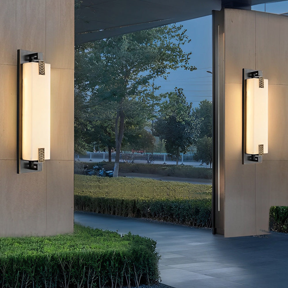 Outdoor Waterproof LED Copper Retro Exterior Wall Lights Sconces