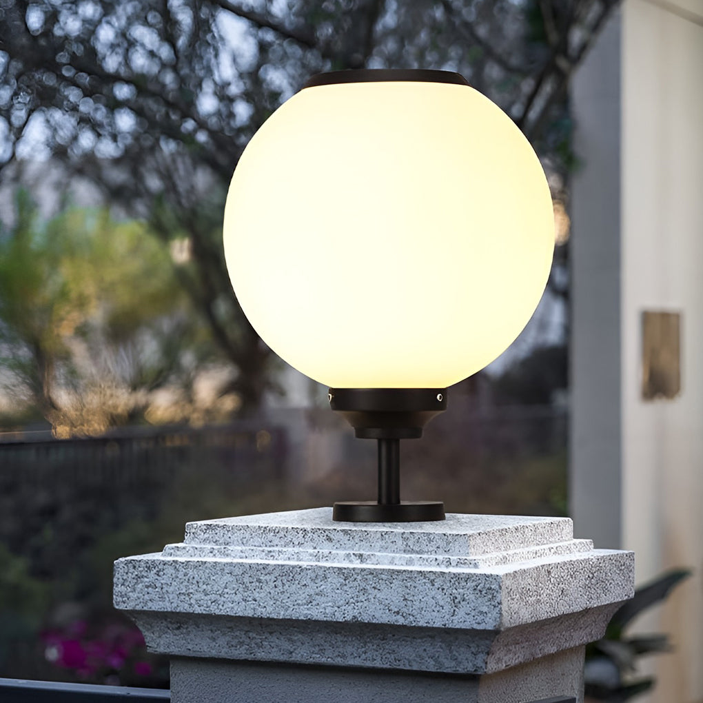 Ball Waterproof Three Step Dimming LED Solar Post Caps Lights