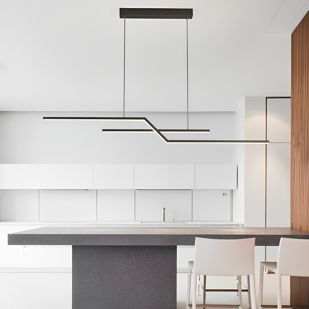 Minimalist Creative Linear LED Three-Step Dimming Modern Chandelier