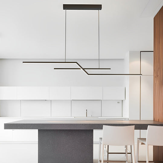 Minimalist Creative Linear LED Three-Step Dimming Modern Chandelier